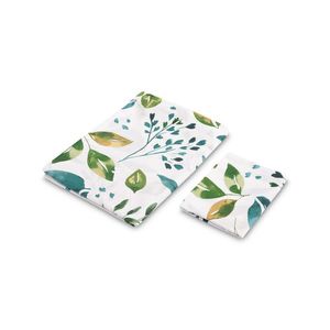 Set lenjerie de pat bumbac cu 2 piese 100x135 cm40x60 cm Sensillo Botanic imagine