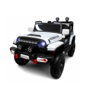 Masinuta electrica cu telecomanda si functie de balansare Jeep X7 4x4 roti gonflabile R-sport alb 140W imagine