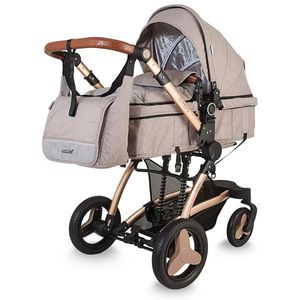 Carucior transformabil 3 in 1 Coccolle Ambra Rose Gold + CADOU Pompa de san electrica Little Mom Easy Touch imagine