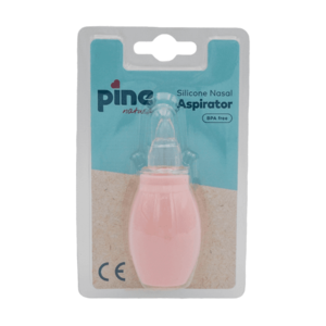 Aspirator nazal manual din silicon roz Pine Natura imagine