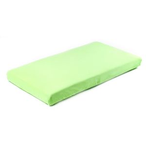 Cearsaf de bumbac jersey cu elastic Sensillo 120x60 cm verde imagine