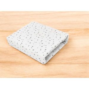 Cearceaf cu elastic Qmini pentru patut co-sleeper Aurora 76x43 cm mini gray stars imagine