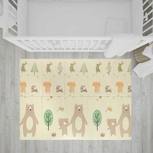 Covoras de joaca pliabil Bocioland 200x150 cm Little Bear imagine