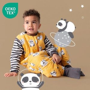 Sac de dormit cu picioruse si maneca lunga detasabila Panda 100 cm + manseta 2.5 Tog imagine