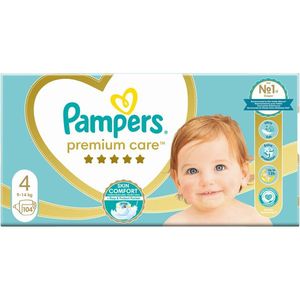 Scutece Pampers Premium Care Mega Box Marimea 4, 9-14 kg, 104 buc imagine