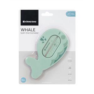 Termometru de baie si camera KikkaBoo Whale Verde imagine