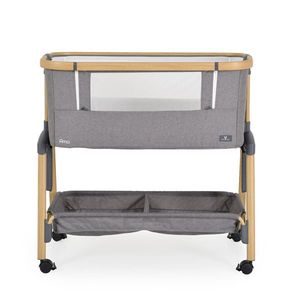 Patut Co-Sleeper cu laterala culisanta si inaltime reglabila Cangaroo Amo Light Grey imagine