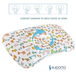 Perna ortopedica Baby impotriva plagiocefaliei 8-24 luni multicolora cu animalute imagine