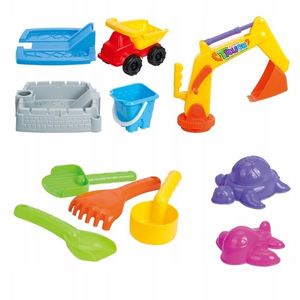 Set 2in1 cutie de nisip cu excavator , rampa si camion Sandbox Game imagine