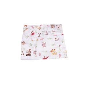 Lenjerie 6 piese patut 120x60 cm bumbac model animalute si ciuperci imagine