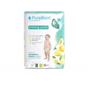 Scutece chilotel PureBorn din bambus organic pull-up 15+ kg marime 6, 18 buc imagine