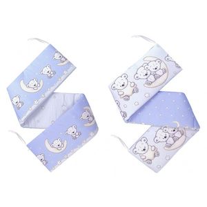 Set aparatori laterale pentru patut 120 x 60 cm Teddy on the Moon Blue imagine