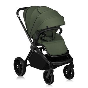 Carucior sport Lionelo Mika Plus Cadru din aluminiu, Cu maner reversibil, Copertina XXL, Spatar reglabil in 3 pozitii, Cu accesorii, Sarcina maxima 22 kg, 6-48 luni, Standard de siguranta EN1888-1, EN1888-2 EN1466 verde imagine