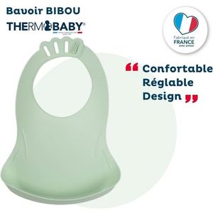 Baveta pentru bebelusi cu sistem colector al hranei Celadon Thermobaby imagine