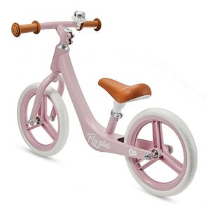 Bicicleta fara pedale Kinderkraft Fly Plus Powder Pink cu scaun reglabil pe inaltime, cadru usor din magneziu, roti din spuma Eva, sarcina maxima 35 kg imagine