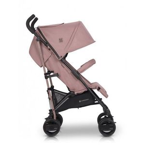 Carucior sport Euro Cart Ezzo cu pliere tip umbrela pozitie de somn si parasolar XXL Rose, spatar reglabil in 3 pozitii, dotat cu husa de picioare, roti cu suspensii imagine