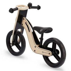 Bicicleta de echilibru din lemn Kinderkraft Uniq Natural cu scaun moale reglabil, roti din spuma EVA, maner pentru transport, pana la 35 kg imagine