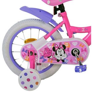 Bicicleta EL Minnie Mouse 14 inch Cutest Ever ND, roti din cauciuc gonflabile, roti ajutatoare, scaun si ghidon ajustabile imagine