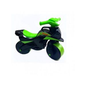 Motocicleta Ride-on de curse Doloni cu sunete si lumini negru cu verde imagine