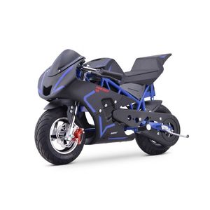 Motocicleta electrica pentru copii NITRO E-Pocketbike Rocket VX 6 800W 36V, culoare albastra imagine