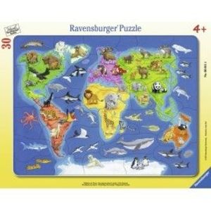 Puzzle - Harta Animalelor | Ravensburger imagine