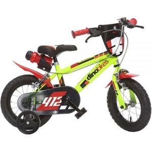 Bicicleta copii 3-5 ani, 12 inch, Galben, Dino Bikes DB412US03YE imagine