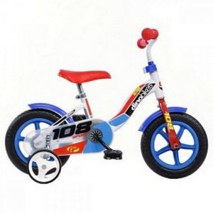 Bicicleta copii 2-3 ani, 10 inch, Sport Alb Si Albastru, Dino Bikes DB108L0506WB imagine