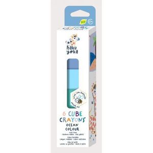 Set de 6 creioane cerate in forma de cub, Haku Yoka - culori ocean imagine