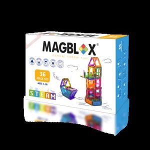 Set magnetic Magblox - 36 piese magnetice accesorii pentru constructie imagine