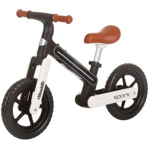 Bicicleta copii 2-5 ani, fara pedale, Spark Black White, Chipolino DIKSK02401BW imagine