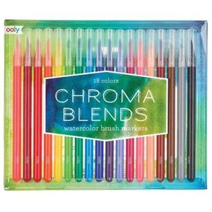 Carioci acuarele cu pensula, Chroma Blends, set de 18 imagine