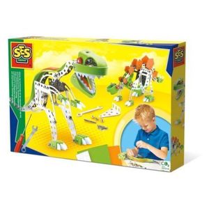 Set de constructie copii - Dinozauri din metal T-rex si Stegosaurus imagine