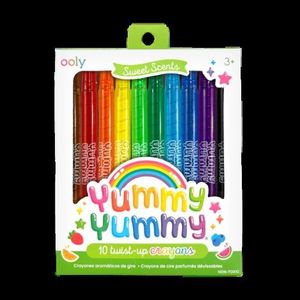 Creioane colorate parfumate rasucibile - Yummy Yummy, set de 10 imagine