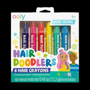 Creioane colorate pentru par Hair Doodlers - set de 6 imagine