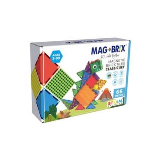 Set magnetic Magbrix 66 piese translucide imagine