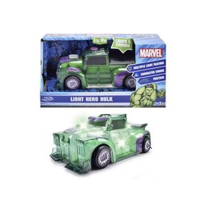 Masinuta - Marvel - Light Hero Hulk, cu sunete si lumini | Jada Toys imagine