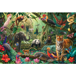 Puzzle lumea animalelor 100 piese imagine