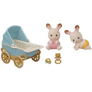 Set 2 figurine - Sylvanian Families - Iepurasi gemeni cu carucior | Epoch imagine