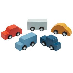 Set masinute - Mini Cars Set, 5 bucati | Plan Toys imagine