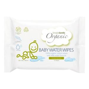 Servetele Umede pe Baza de Apa pentru Bebelusi - Macdonald and Taylor Simply Gentle Organic Baby Water Wipes, 52 buc imagine