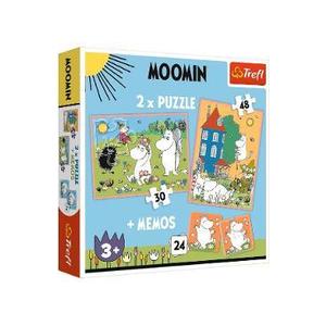 Puzzle 2 in 1 + Memos. Moomin imagine