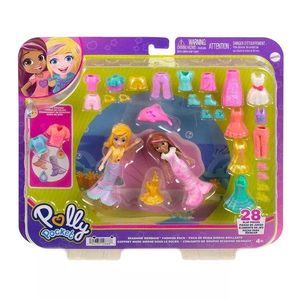 Set 2 papusi cu haine si accesorii, Polly Pocket, HKV96 imagine