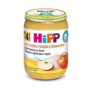 Desert Hipp mar, piersica cu orez, 190g, 4 luni+ imagine