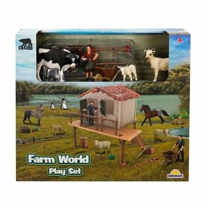 Set figurine, Crazoo, Animale de la ferma, Taur, Ied si Tap imagine