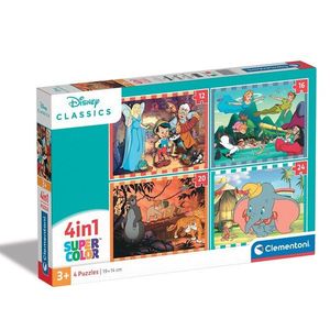 Puzzle 4 in 1 Clementoni, Disney Classics imagine