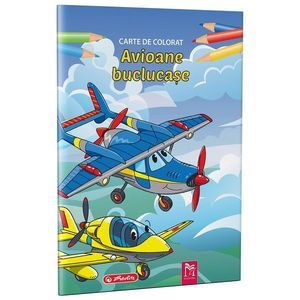 Carte de colorat A4, Herlitz, Avioane buclucase, 16 pagini imagine