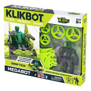 Set Figurina Robot articulat transformabil KlikBot Megabots Drifter, Green imagine