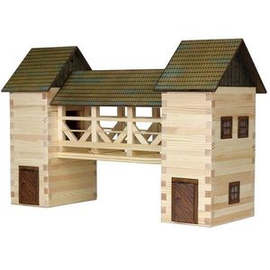 Set de constructie arhitectura, Walachia, Pod, 259 piese din lemn imagine