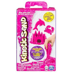 Rezerva nisip colorat Kinetic Sand, roz, 227g imagine