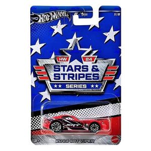 Masinuta metalica, Hot Wheels, Stars Stripes, 2013 SRT VIPER, HRW62 imagine